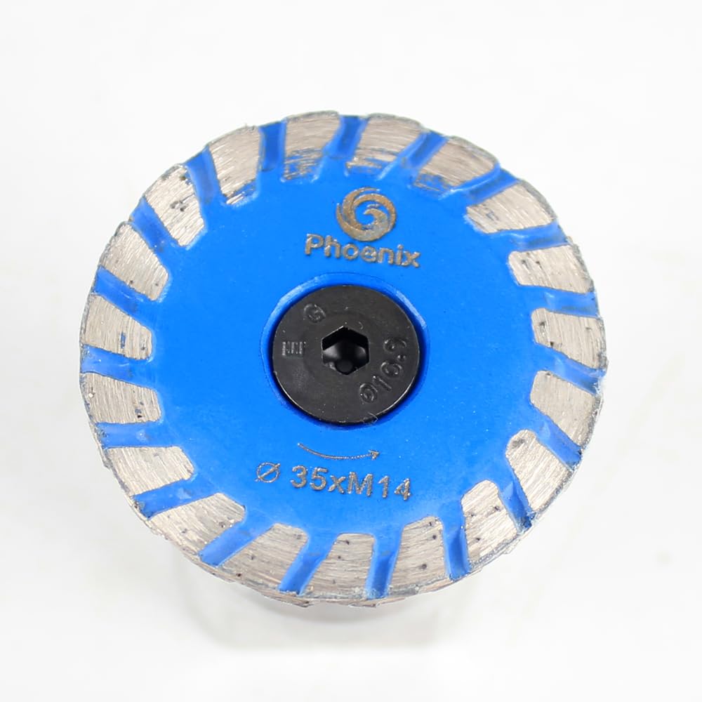 Klenbo 35mm Mini Diamond Saw BIade with Removable M14 FIange for Tile Granite Marble Stone Mini Diamond Cutting Disc Blade