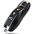 Extra-Partss Keyless Remote Car Key Fob Replacement for Porsche KR55WK50138 KR55WK50136 fits 2010 2011 2012 2013 2014 2015 2016 Cayenne 911 Boxster 3 Button (1)