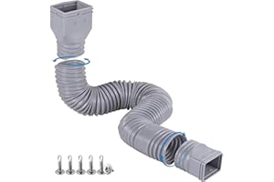 plusgutter Rain Gutter Downspout Extensions Flexible, Drain Downspout Extender,Down Spout Drain Extender, Gutter Connector Ra