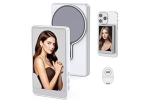 Wireless Selfie Monitor Screen for iPhone (Not Support iPhone 17), Rear Back Camera for Selfie Vlog Live Stream, Connection w