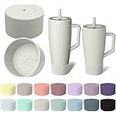 Kaitiaki 2Pcs Silicone Boot Compatible with Brumate Era 40 oz 30 oz Tumbler, Anti-Slip Bottom Sleeve Cover Bumper, Protective Water Bottles Accessories, BPA-Free (Dune)