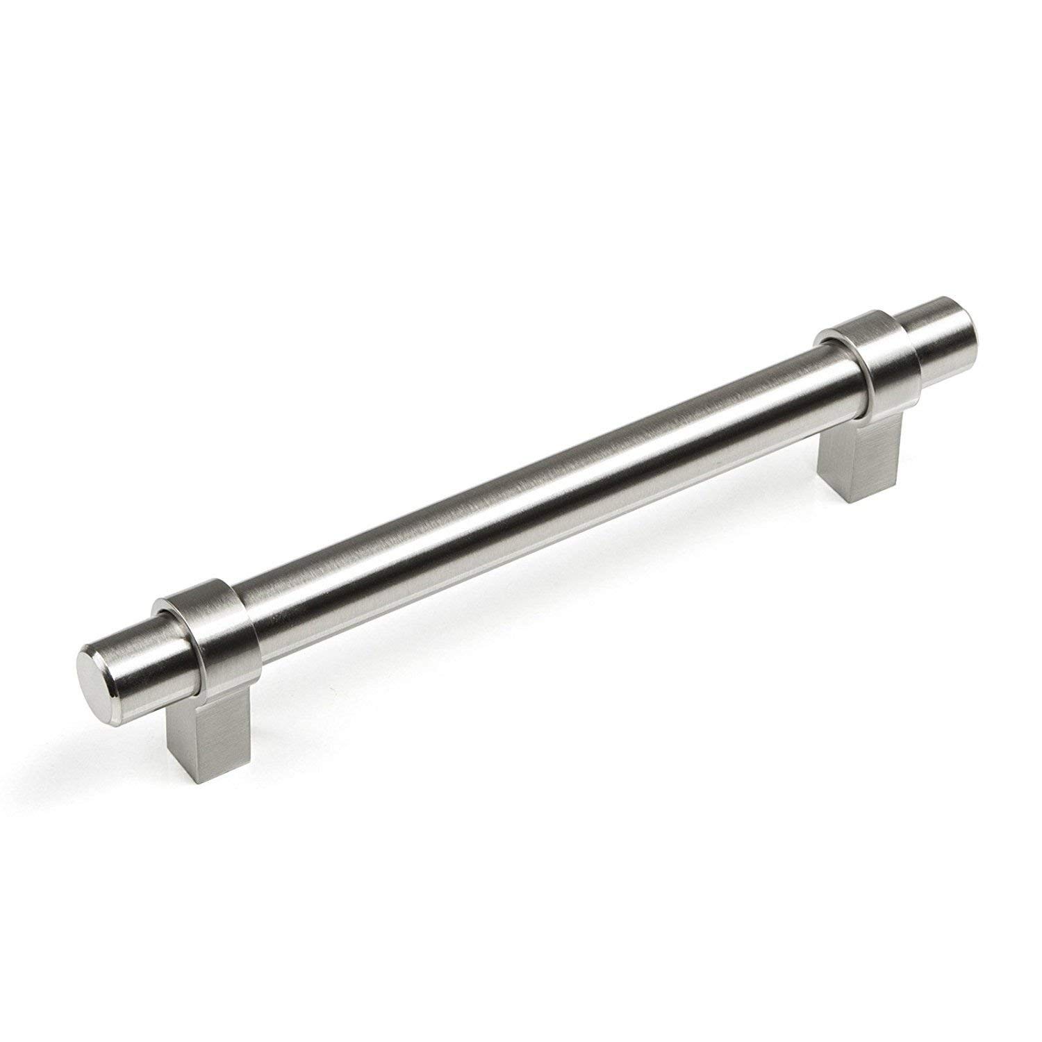 10 x SO-TECH® Furniture Handle G20 Bar Handle Ø 14 mm Stainless Steel Finish Borehole spacing 128 mm