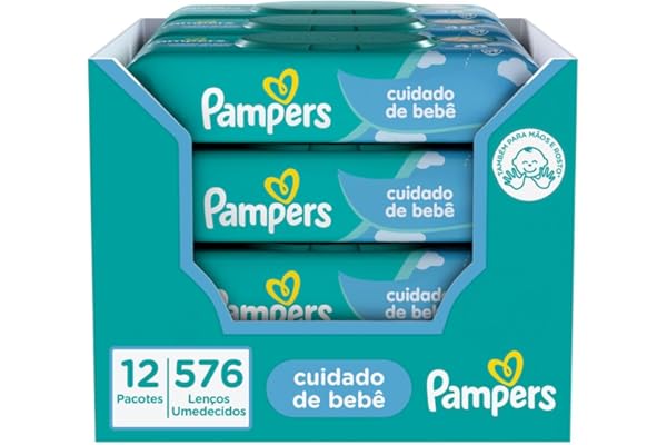 Lenços Umedecidos Pampers Cuidado de bebê, 576 Unidades