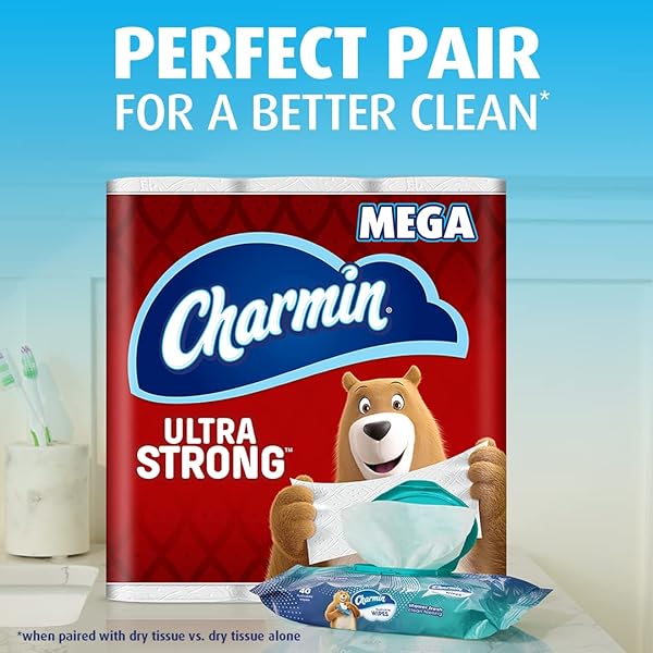 CHARMIN FLUSHABLE WIPES, 2 PACKS, 40 WIPES PER PACK, 80 TOTAL WIPES