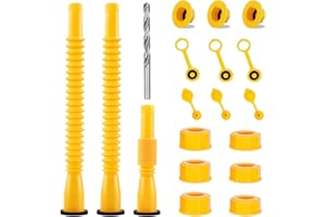 Oraivy Upgrade Gas Can Nozzle Replacement, 3-Kit Extendable Length up to 11.7", Flexible Pour Spout Suitable for Most 5/10 Ga