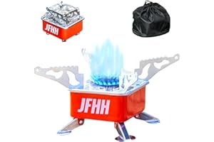 JFHH Camping Stove Portable Camping Stove, Upgraded Portable & Foldable High-Efficiency Gas Stove, Ultra-Mini Design for Versatile Outdoor Scenarios Including Hiking, Camping, and Road Trips