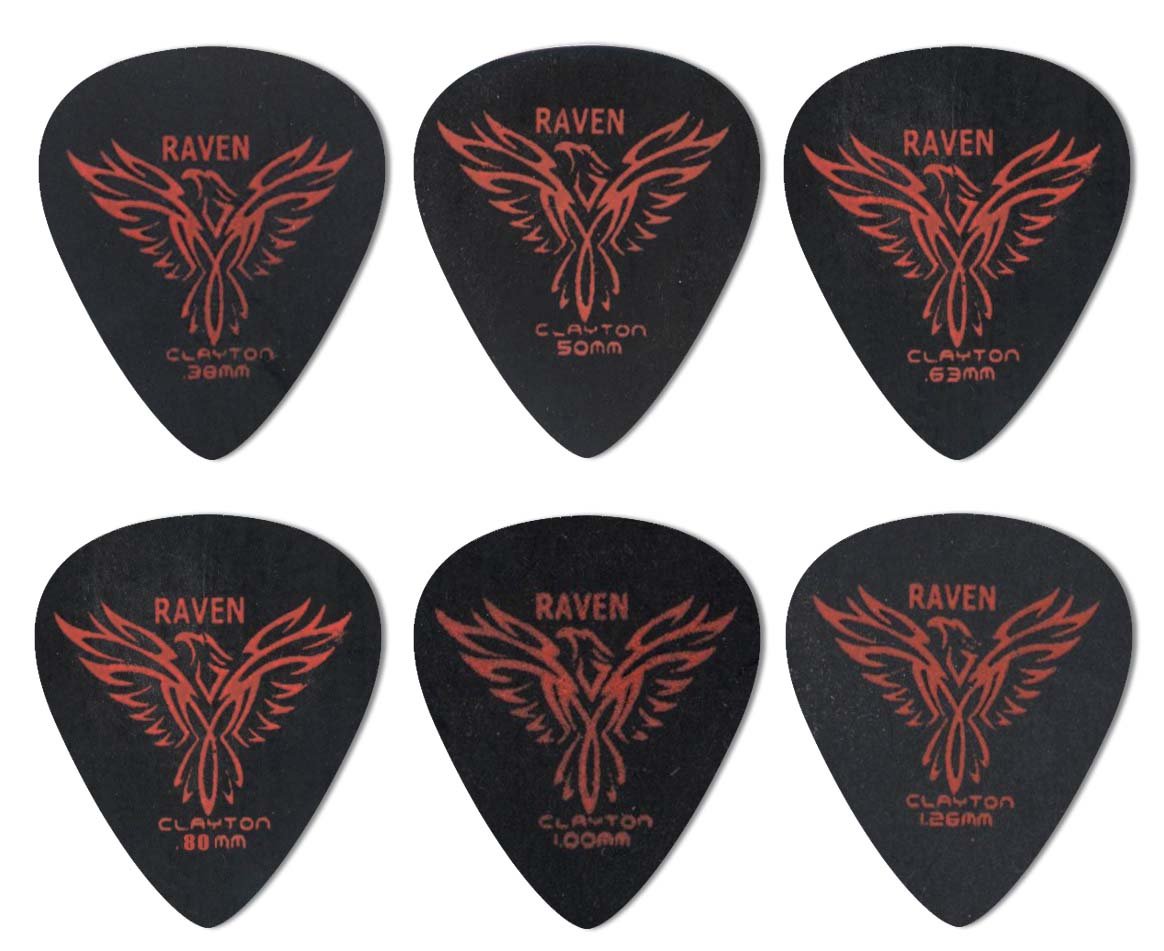Steve Clayton BS38/12 Black Raven Guitar Picks (Pack of 12)