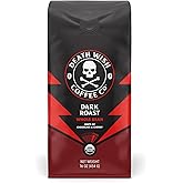 Death Wish Coffee, Organic and Fair Trade Dark Roast Whole Bean Coffee, 16 oz