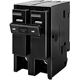 100 Amp 2 Pole Breaker,Replaces for HOM2100 Circuit Breaker,100 Amp 2 Pole | 120/240V,Compatible with Most Load Centers.Plug-in Circuit Breaker,Thehermal Magnetic Protection,5 Year Warranty