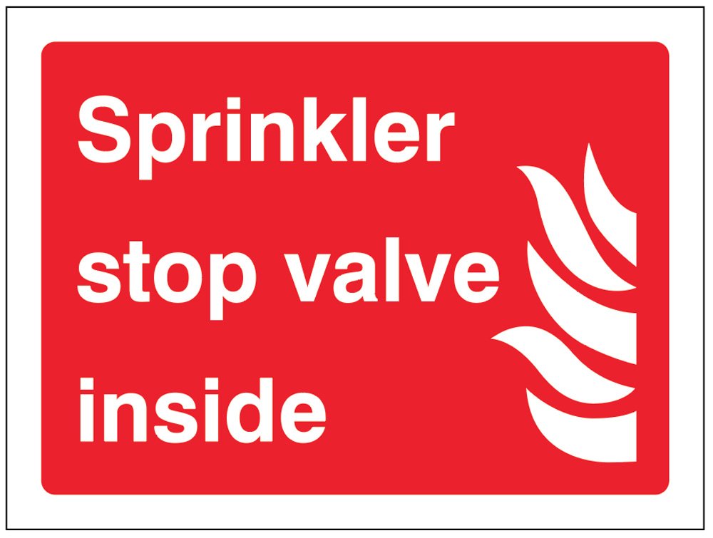 Caledonia Signs 11446E Sprinkler stop valve inside
