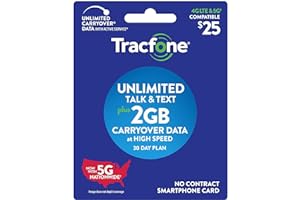 Tracfone $25 Unlimited Talk, Text, 2GB Data - 30 Day Smartphone Plan
