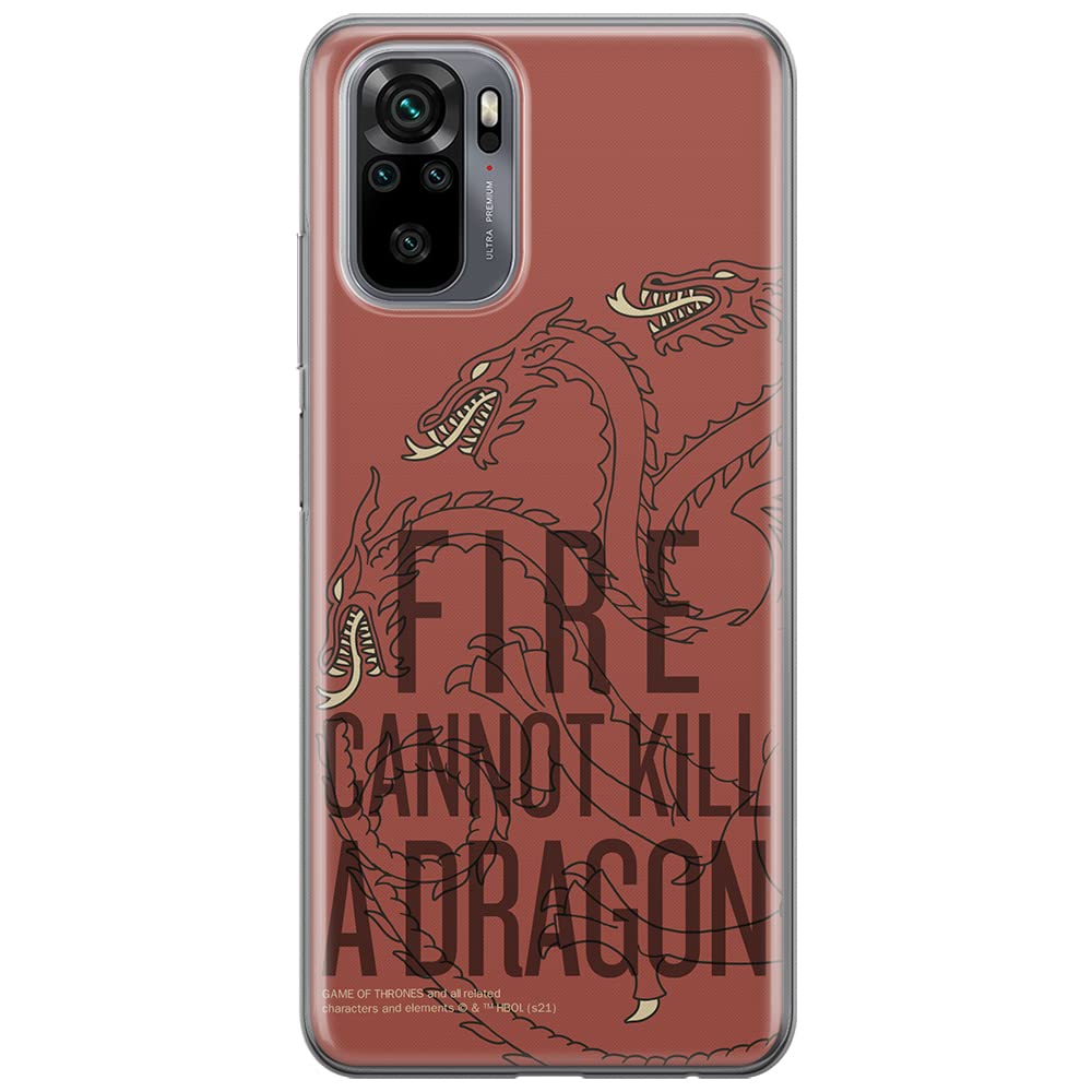 ERT GROUP mobile phone case for Xiaomi REDMI NOTE 10/ 10S original and officially Licensed Game of Thrones pattern 015 optimally adapted to the shape of the mobile phone, case made of TPU