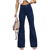 Xixiuly Women Corduroy Flared Pants Elastic Waist for Office Business Casual Flare Leg Palazzo Long Bootcut Pants Trousers