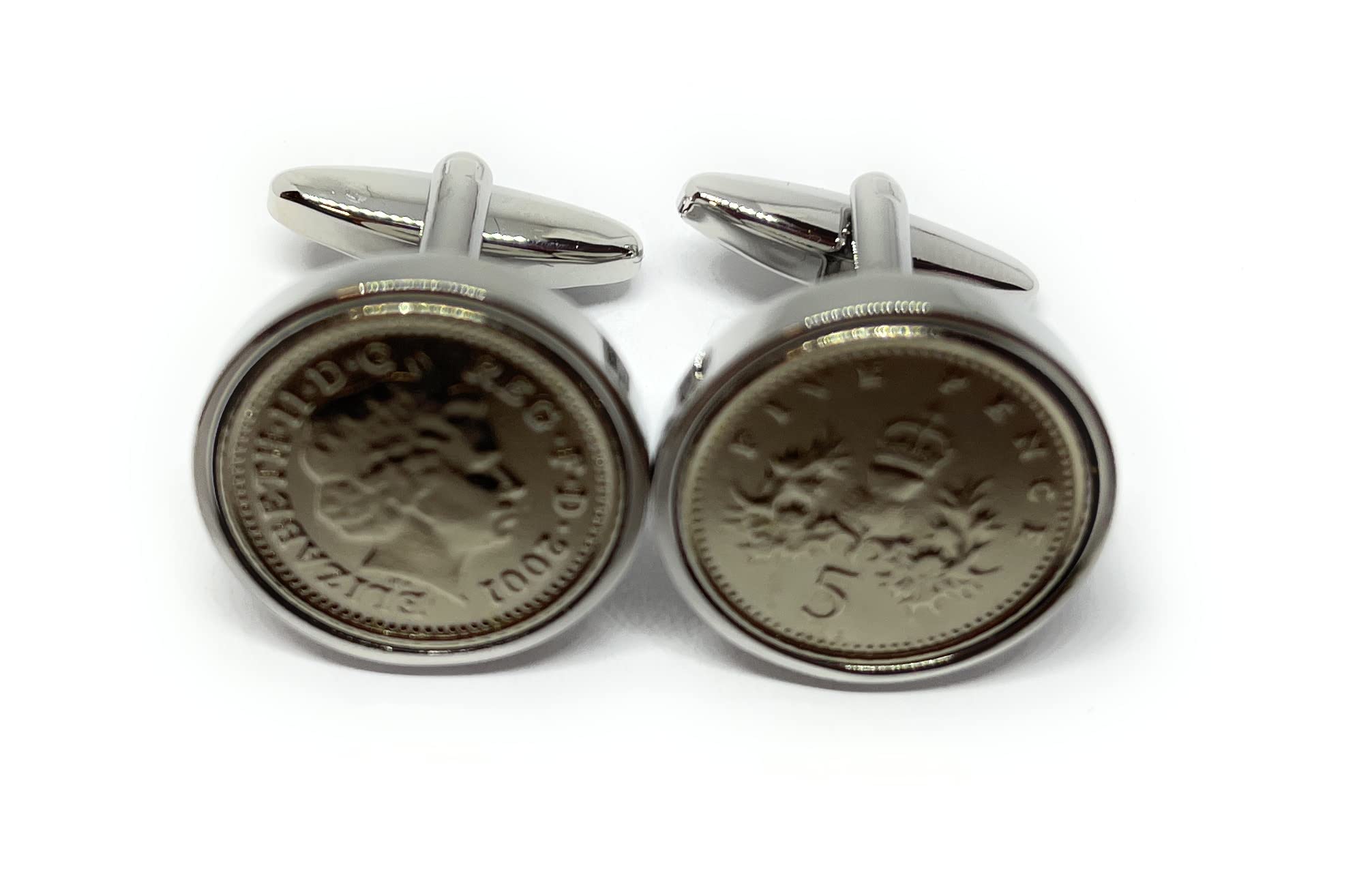Premium HT 2001 25th wedding Anniversary 22 year birthday/Anniversary 2001 Coin cufflinks