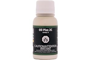 Rubio Monocoat Oil Plus Part A, 20 Milliliters, White, Interior Wood Stain and Finish, Food Safe, Easy One-Coat, Linseed Oil,