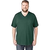 KingSize Men's Big & Tall Shrink-Less Lightweight V-Neck Pocket T-Shirt