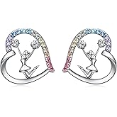 Cheerleader Earrings Stud Gifts,Heart Sport Cheerleader Jewelry Cheer Accessories Birthday Gifts for Cheerleading Lovers