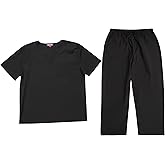 Tropi Men's Scrub Sets Uniforms for Men 6952-BLACK-XXXL