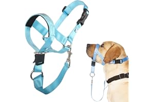 BARKLESS No-Pull Head Collar for Dogs Training & Walking Made Easy, Soft, Adjustable Dog Halter Harness with Safety Link- Put an End to Pulling on The Leash