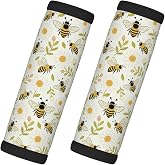 FEODOXO Luggage Handles Wrap Grips 2 PCS - Bee | Easy to Disassemble Grip Soft Protective Wraps, Multi-use for Suitcase, Backpack Shoulder and Car Door Handles