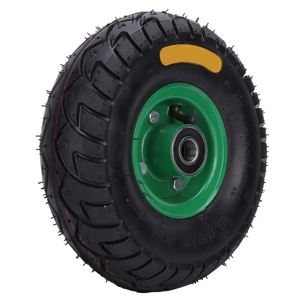 Wheelbarrow Wheel Replacement 10.5 in 4.10/3.50-4 Wheel, 250kg/551Lbs, for Sack Barrow Wheels, Sack Truck, Garden Trolley, Go Cart, Trailer Truck