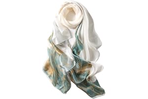 YMXHHB Fashion Scarves Protective Scarf 100% Silk Feeling Scarf Silk Like Scarves Long Lightweight Sunscreen Shawls for Women