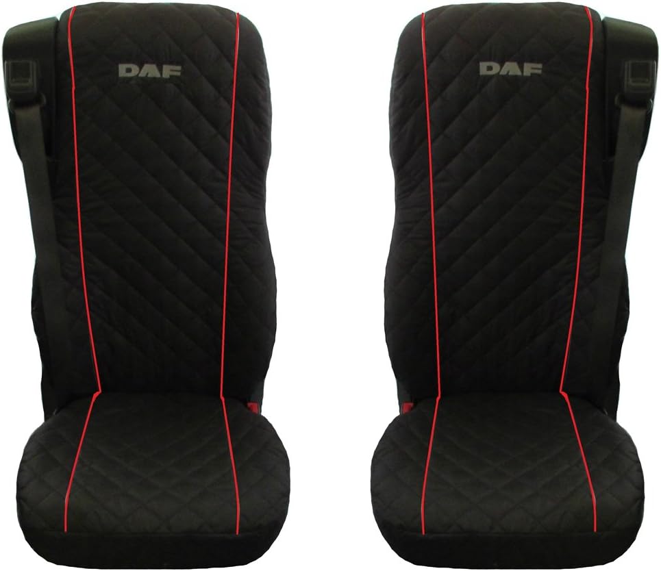 Housses De Siège De Camion Compatibles Avec DAF XF 106, CF Euro 6 – Noir/Bleu