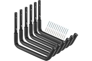 Garage Storage Heavy Duty Utility Hooks, 12 Inch Wall Mount Storage Hanger Organizer for Hanging Tool, Chairs, Hoses, Ladder,