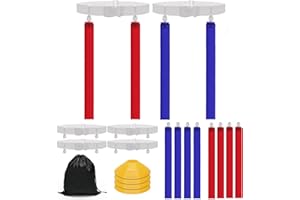 Anglekai 41PCS Flag Football Belts Set and Flags Kit with 20P Flags/ 10 Belts/ 10 Cones/Storage Bag for 10 Player Outdoor Spo