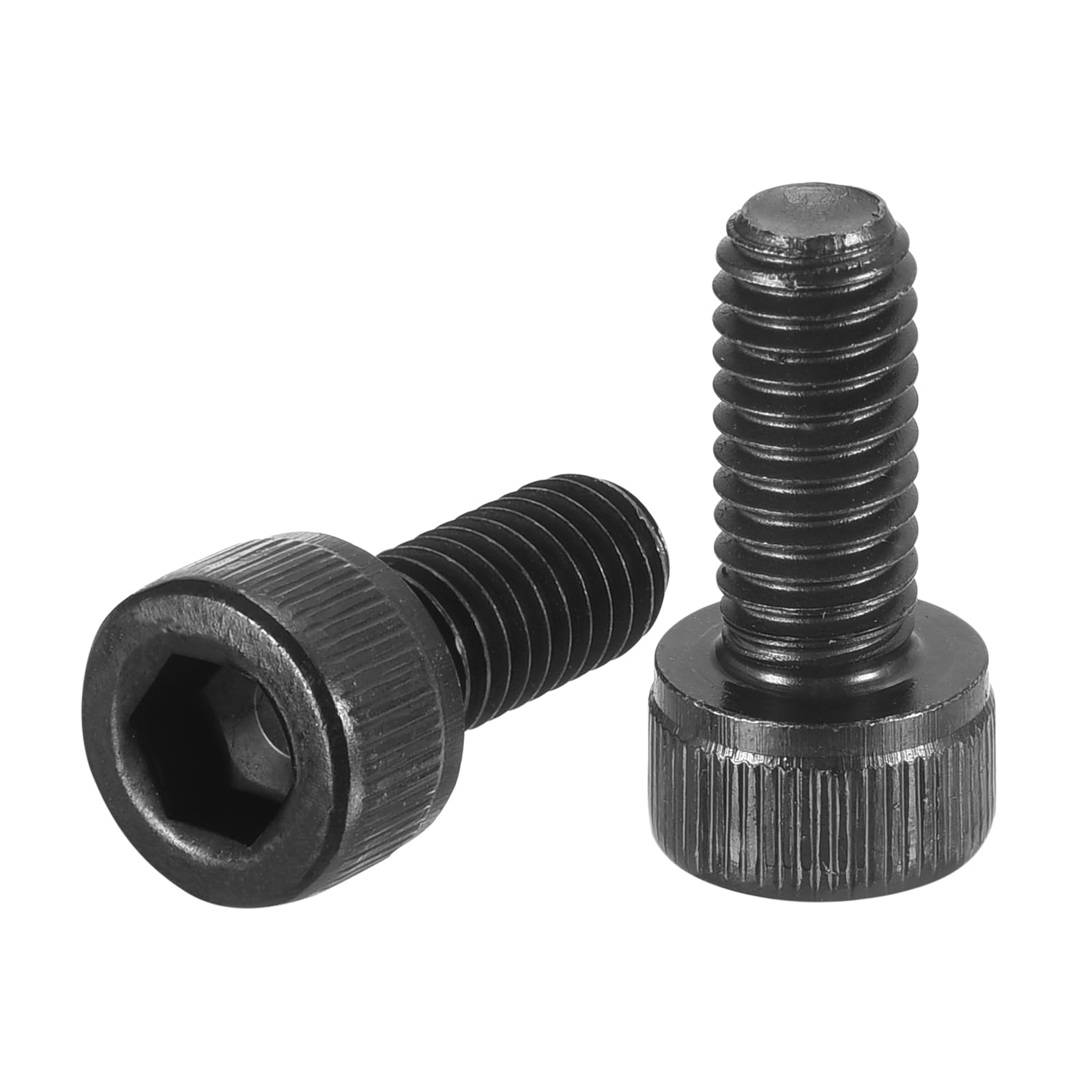uxcell Hex Socket Bolts (M6-1x14), Grade 12.9 Carbon Steel Hex Socket Drive Screws, Black, 60 Pcs