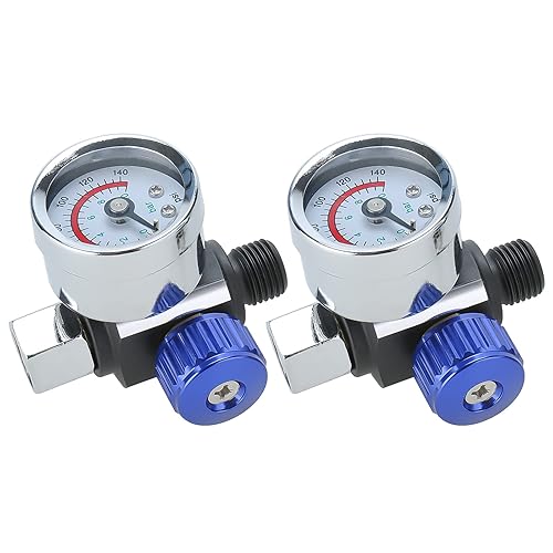 Air Compressor Compressed Air Pressure Regulator With Pressure Gauge 1/4NPT Por