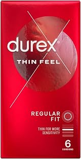 Durex Thin Feel Condoms Enhanced Sensitivity Regular 6s
