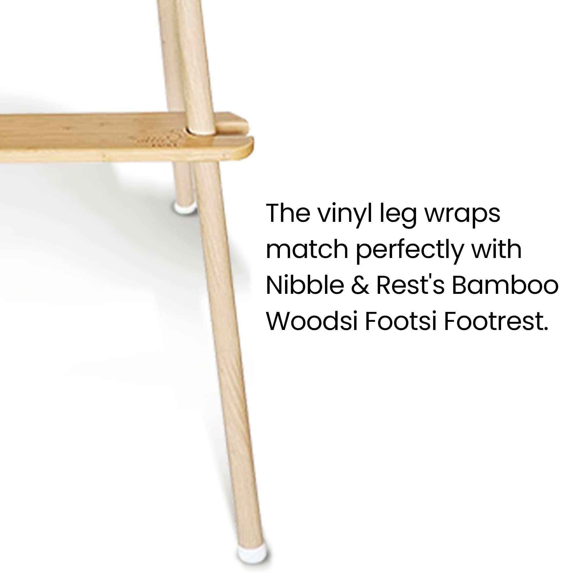 Highchair Decorative Leg Wraps, Bamboo Style, Highchair Accessories, Compatible with IKEA Antilop Highchair, Includes 4 Pre-Cut Adhesive Strips