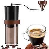 Manual Coffee Bean Grinder- Ceramic Burr, Adjustable Coarse to Fine | 30g Beans &amp; 60ml Powder, Portable Hand Coffee Bean Mill with Detachable Handle for Espresso, French Press, Camping,Travel