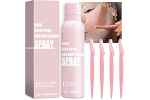 LADDYFOX Hair Identifier Spray for Face Shaving, Skin Body Hair Identifying Spray with Razors, Hair Identifier Spray for Face Dermaplaning, Face Hair Identifier Spray for Women