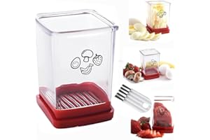 FIONEL Fruit Slicer, Cup Slicer, Stainless Steel Fruit Slicer Cup Egg Slicer, Stainless Steel Strawberry Cutter, Kitchen Portable Slicing Tool Vegetable Cutting Kitchen Gadget