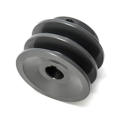 QWORK Double Groove Pulley/Sheave, 2.5"OD