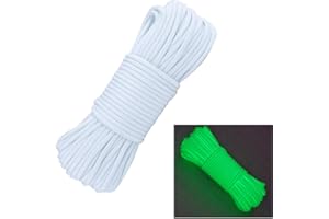 WEST COAST PARACORD Glow in The Dark Zesty 550lb Paracord – 21 Strand Luminous Parachute Cord for Nighttime Outdoor Utility – 8 Colors and Length Options of 25', 50’, 100’, and 1,000’