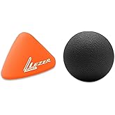 LEZER, Trigger Massage Point, Manual Massage Ball, Muscle Knots Relief Tool, Myofascial Release, Physical Therapy, Plantar Fasciitis, Set of 2 (Orange Trigger and Black Ball)