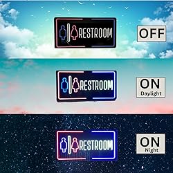 Ultrathin & Aesthetic LED 'Restroom' Sign by SMOKE