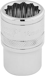 Draper 33202 1/2" Square Drive 12 Point Socket 18mm Blue