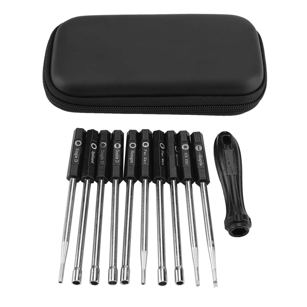 10-Piece Professional Carburetor Adjustment Tool Kit, Portable Screwdriver Set with Storage Box, 11.8cm Length, for Small 2-Cycle Engine Maintenance