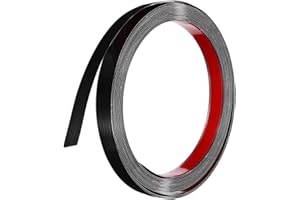 MECCANIXITY Black Metal Trim Peel and Stick, Self Adhesive Mirror Finish Wall Trim Border 13ft x 0.6" Stainless Steel Molding