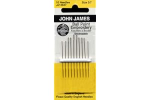 Colonial Needle John James Embroidery/Crewel Ball Point Assorted Needles, Size 3/7