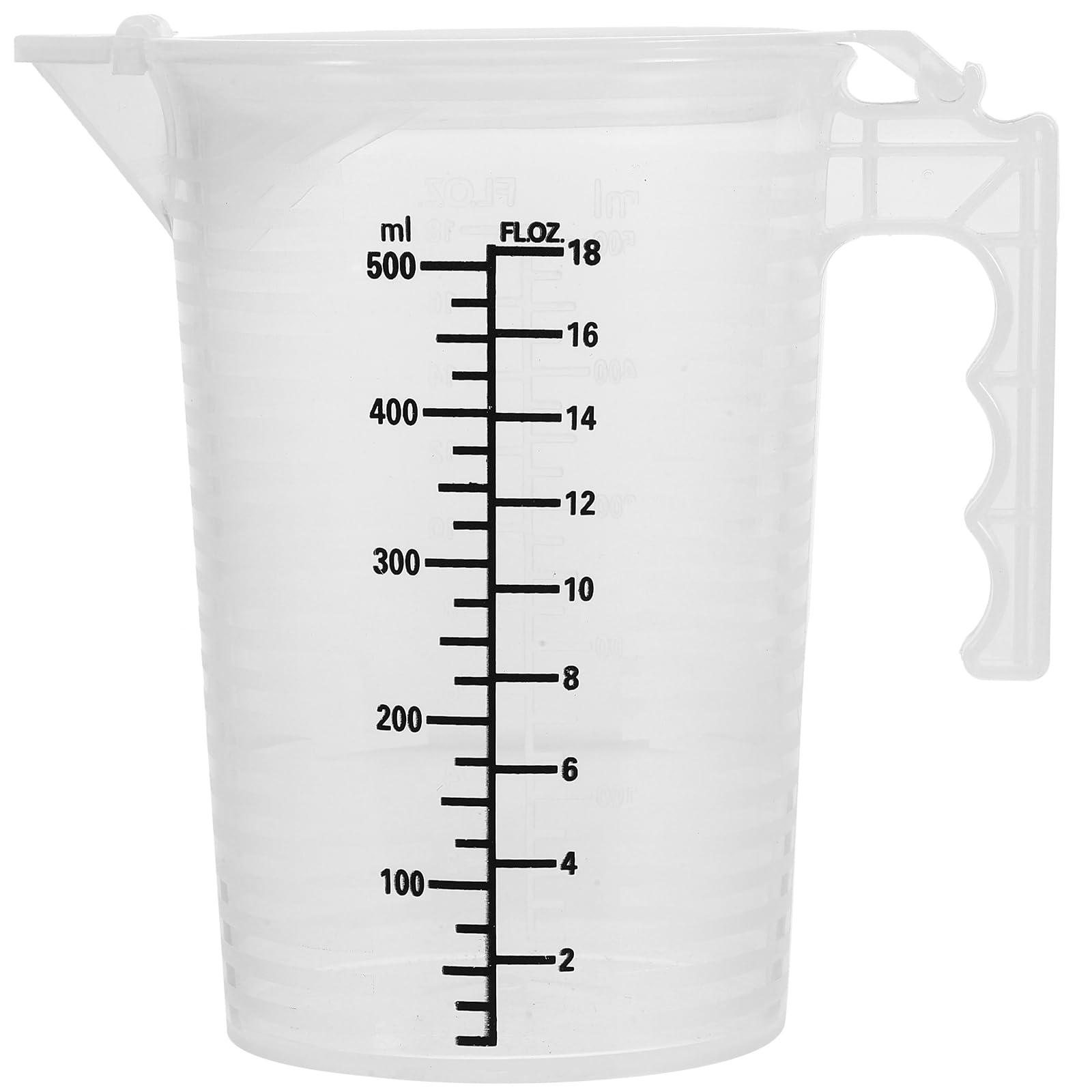 Alipis Reusable Measuring Cup with Scale Large Capacity 17Oz Liquid Measuring Jug for Baking Cooking Kitchen Use Clear Plastic with Handle
