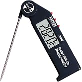 Extech 39272 Pocket Fold-Up Thermometer, Adjustable Probe, -58 to 572F | 4.5in stainless probe, detents 45-180deg, 0.1deg resolution, data hold, min/max, AAA battery