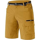 TACVASEN Men's Summer Outdoor Shorts Quick Dry Water Resistant Cargo Casual Golf Work Hiking Shorts (NO Belt)