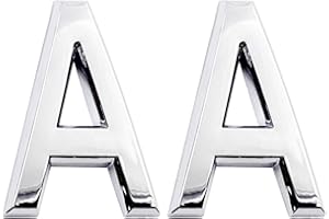 COBATA 2.75 Inch Adhesive House Numbers, Mailbox numbers, Street Door Numbers, Self-stick Address Signs for Apartments, Double Silver Letter A