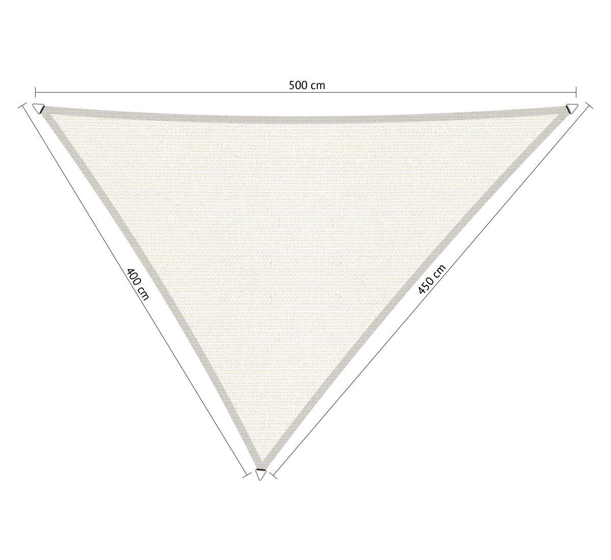 Shadow Comfort Shade Sail Sunshade Water Permeable HDPE Garden Awning for Outdoor Garden Terrace UV Block - Triangle 4x4.5x5m - Arctic White