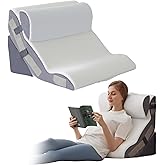 Ahpmeoa 3PCS Wedge Pillow Set for After Surgery, Back Pillow for Bed Sitting up, 10-in-1 Foam Wedge Pillow for Acid Reflux & Back Pain Relief, Post Surgery Pillow for GERD & Snoring, White